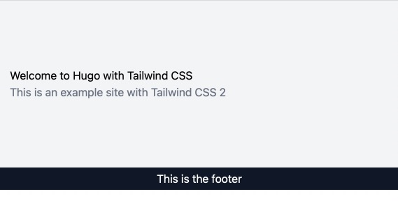 Hugo and Tailwind CSS homepage