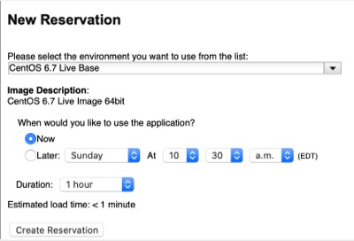 Setup your reservation