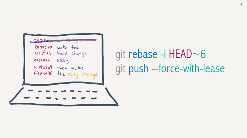 git rebase -i HEAD~25 slide 41