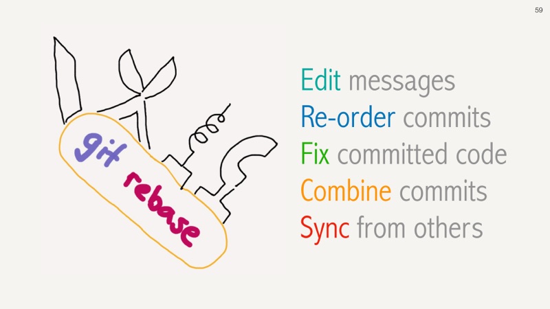 git rebase -i HEAD~25 slide 59